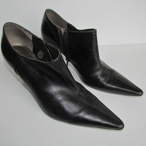 KENNETH COLE Pointed Toe Booties Heels Leather